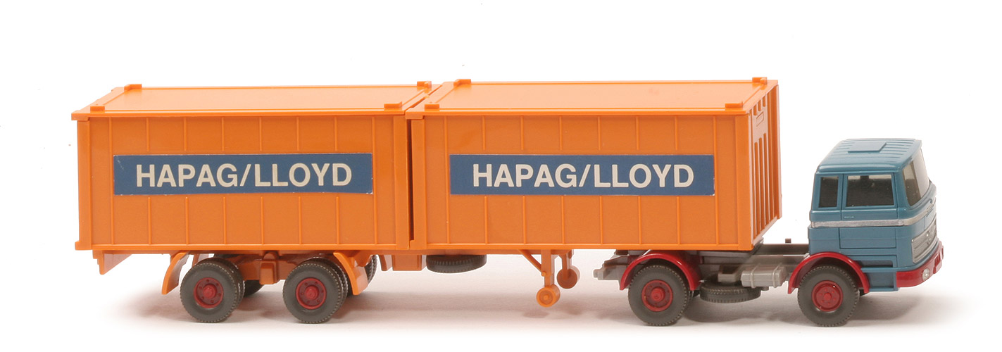 MB LPS 1620 Container-Sattelzug - Hapag-Lloyd hellazurblau / weinrot / lichtgrau - Hapag-Lloyd 5?