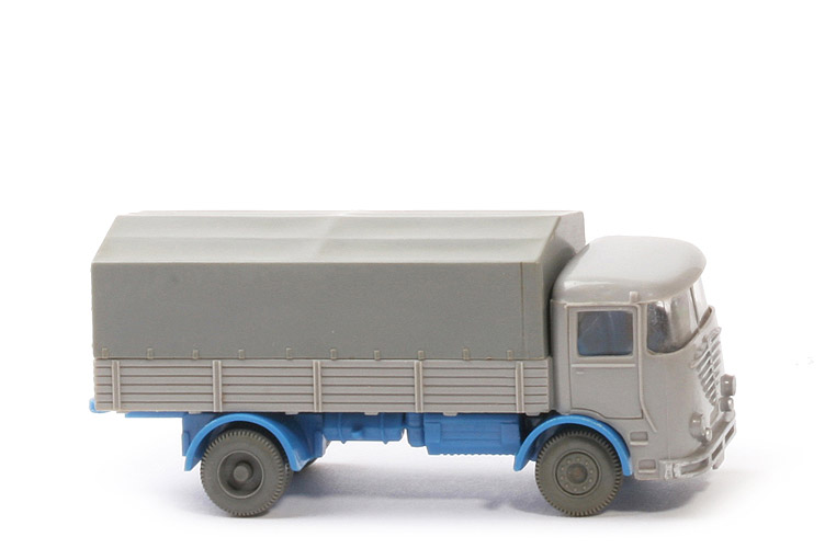Büssing LU 7 - dunkelsilbergrau / himmelblau, o. Fahrer, CH offen - 474/2b