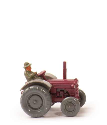 Trecker, breite Haube - FAKE (!), Korpus dunkles leuchtviolett, Kotflügel platingrau - 380/3 (Fake)