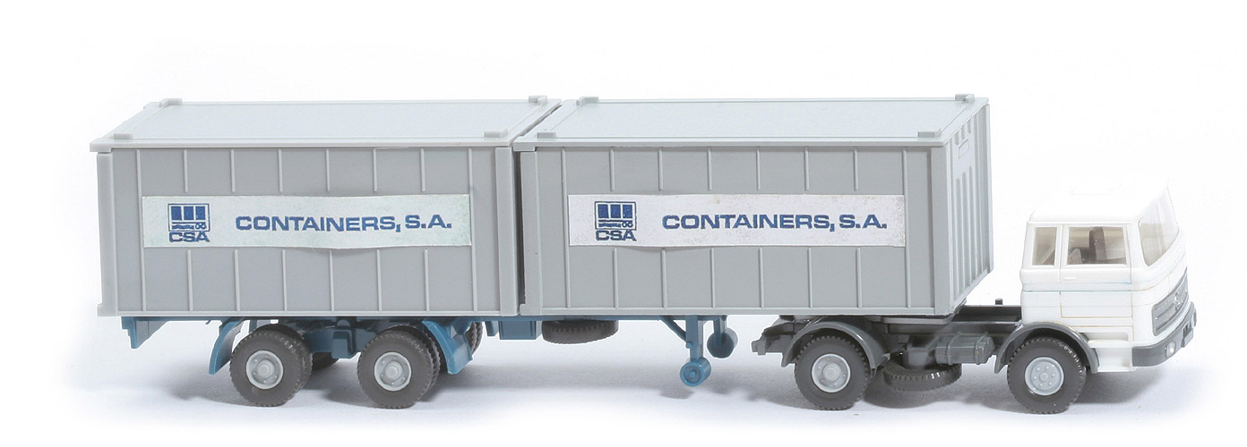 MB LPS 1620 Container-Sattelzug - CSA, gerippte 20 ft Cont. mit Aufkleber - Container SA