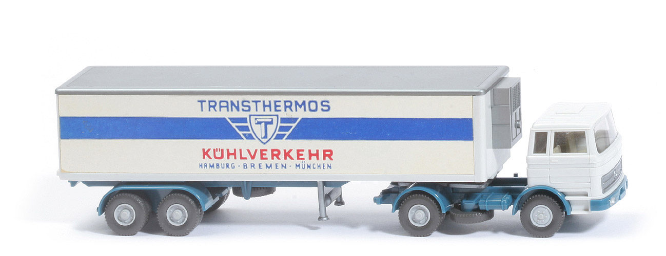 MB LPS 1620 Tiefkühlsattelzug Thermotransport - ZM altweiß/azurblau, Auflieger: Dach silbern, CH azurblau  - nicht erfasst