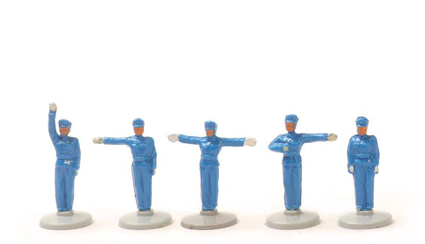 Alte Polizisten, 5er-Set - himmelblau - 890/7 ?