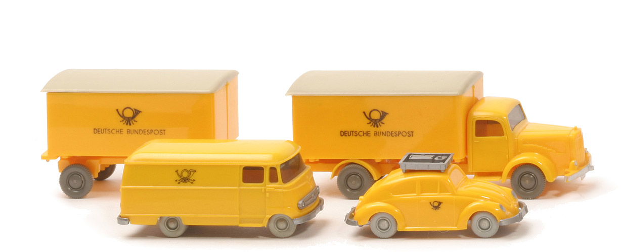 Geschenkpackung Post - VW Käfer, MB L 319, MB 5000 mit Anhänger - 2100/4