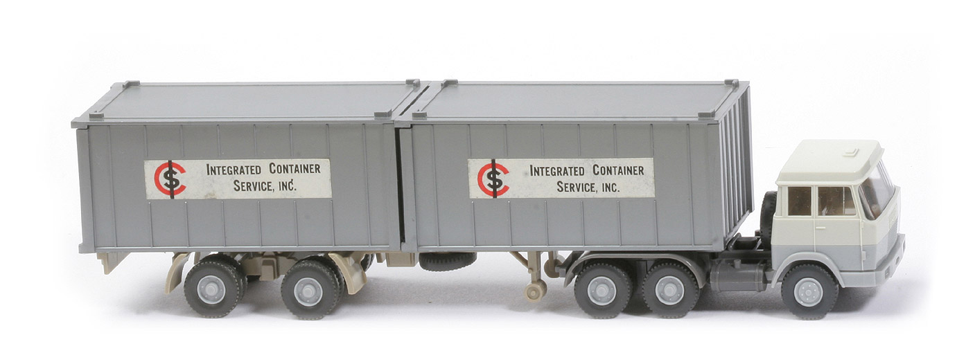 Hanomag-Henschel Container-Sattelzug - ICS 2 x 20 ft , silbern - ICS (2) d