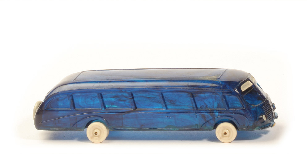 Stromlinienbus - ohne Brücke, transparent blau - 700/2 Vorserie