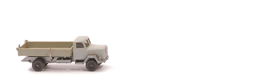 Magirus Saturn Flachpritschenkipper (2-achsig) - FH, PR silbergrau, CH silbern - 424/2c