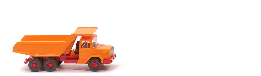 Magirus Deutz Muldenkipper - FH, Mulde hellorangegelb, CH rot, mit Lkr - 671/2a
