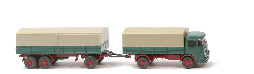 Büssing LU 7 Lastzug (1987) - patinagrün, neuer Zughaken - 477/4
