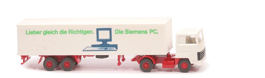 Ford Transcontinental Koffer-Sattelzug  - Siemens PC - CH rot statt capriblau - original? - 540/38 ?