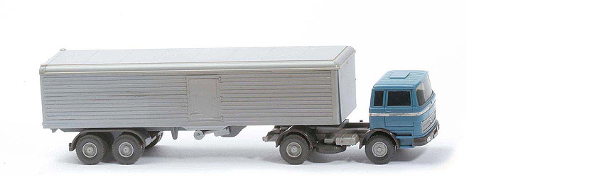 MB LPS 1620 Großraum-Sattelzug - Stütze bewegl. - hellazurblau / anthrazit - 524/1b - aa