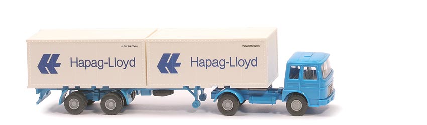 MAN 19.230 Container-Sattelzug - Hapag-Lloyd 2 x 20 ft, himmelblau - Hapag-Lloyd 7 ?