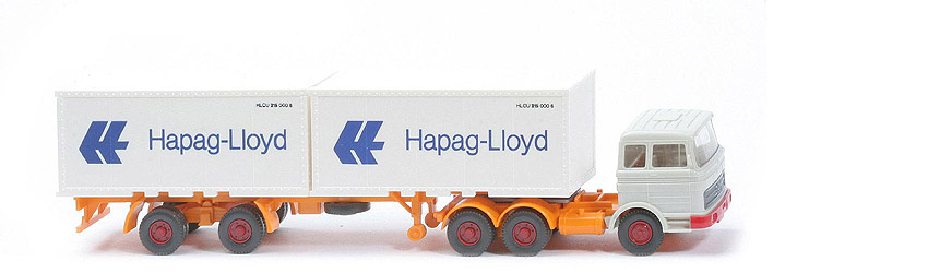 MB LPS 2223 Container-Sattelzug - Hapag-Lloyd 2 x 20 ft , grauweiß - Hapag-Lloyd 3f ?