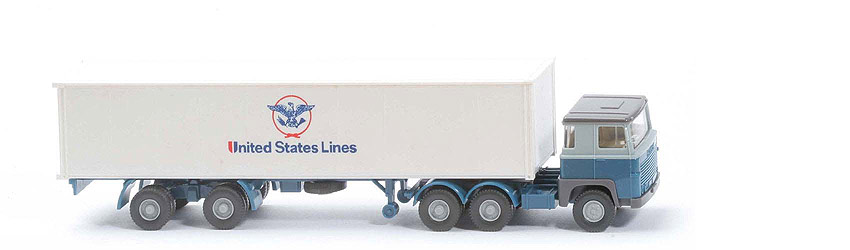 Scania 111  Container-Sattelzug - United States Lines - 520/41b