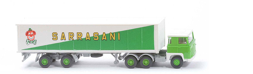 Scania 111  Container-Sattelzug - Zirkuswelt 2 - Sarrasani - 520a/2