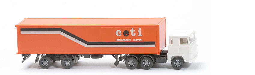 Scania 111  Container-Sattelzug - ceti, weiß / weiß - 520/46a