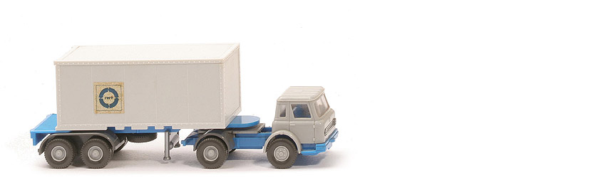 IH Container-Sattelzug 20 ft - IWT Aufkleber, ZM silbergrau/himmelblau - 525/5a