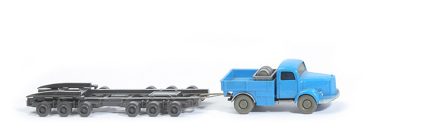 MB L 3500 S Alter Straßenroller - FH, PR himmelblau, CH silber - 590/3a