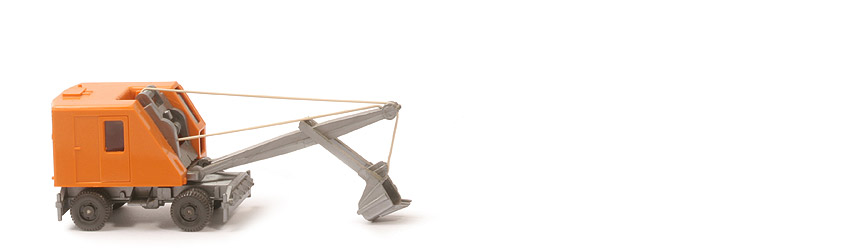 Löffelbagger mit Rädern - gelborange, ohne "66 m" - 660/5b