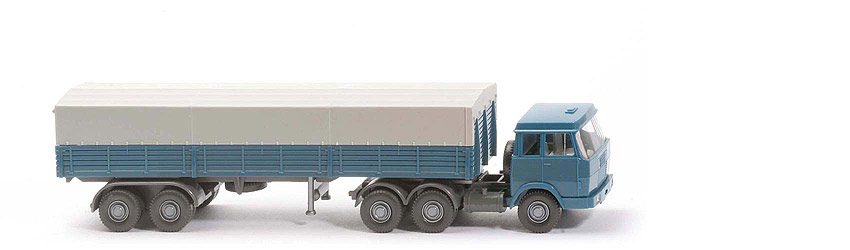 Hanomag Henschel Pritschen-Sattelzug - FH azurblau/azurblau, PR azurblau - 514/8 ?