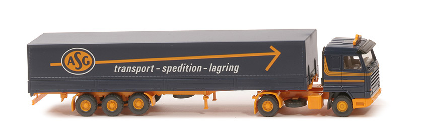 Scania 143 M Pritschen-Sattelzug - ASG, Plane flach, ohne Windleitbleche - 518/17