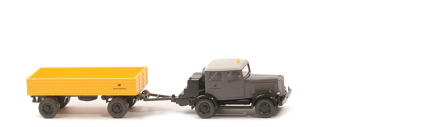 Hanomag ST 100 mit Pritschen-Anhänger - PMS: "Post-Museums-Shop 1992" - Post (4) 2