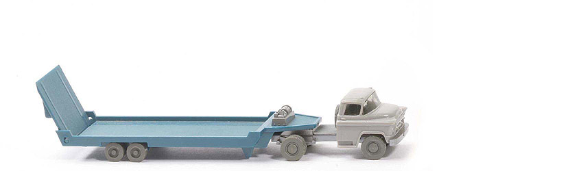 Chevrolet alter Tiefladesattelzug - FH dunkelsilbergrau - 490/9c