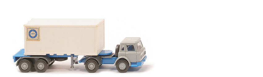 IH Container-Sattelzug 20 ft - IWT Aufkleber, ZM silbergrau/himmelblau - 525/5a