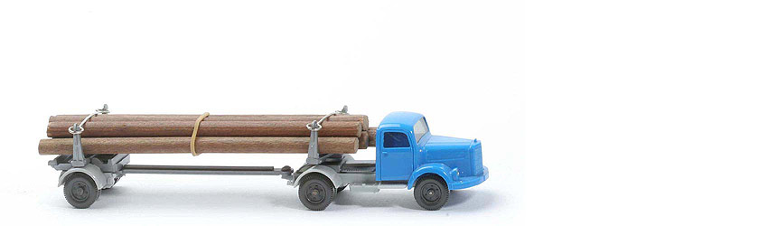 MB L 3500 S Langholztransporter - FH himmelblau, CH lichtgrau - 390/7