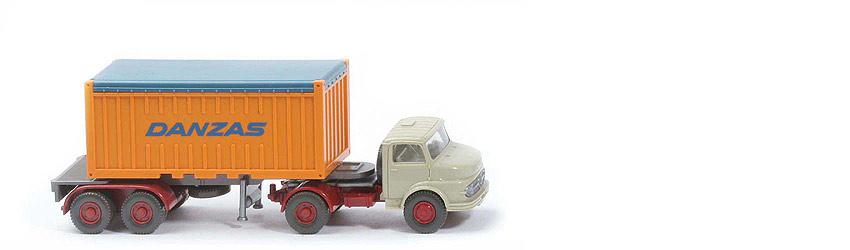 MB LS 1413 Container-Sattelzug 20 ft - Danzas OT, FH hellgelbgrau - 526/5c