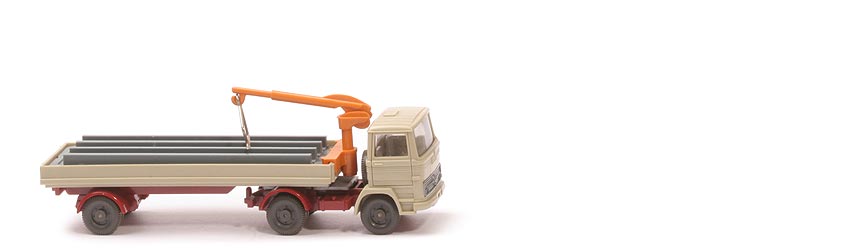 MB LPS 1317 Baustoffwagen - CH Zugmaschine u. Auflieger hellbraunrot - 502/1c