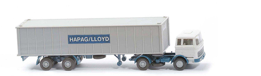 MB LPS 1620 Container-Sattelzug II - Hapag-Lloyd grauweiß / azurblau - 523/12?