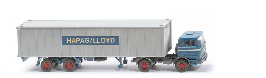 MB LPS 1620 Container-Sattelzug I - Hapag-Lloyd azurblau / staubgrau - 523/2d