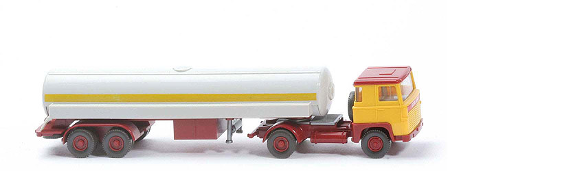 Scania 110  Flüssiggas-Tanksattelzug Frigen - gelb / hellbraunrot, Galerie altweiß - 805/1 ?