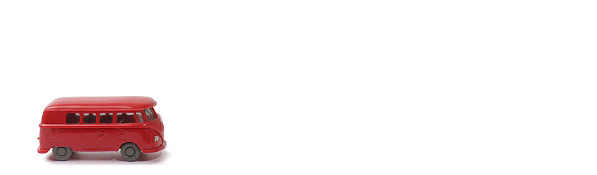 VW T1 Bus kl. Heckscheibe - rot/rot - 310/8a