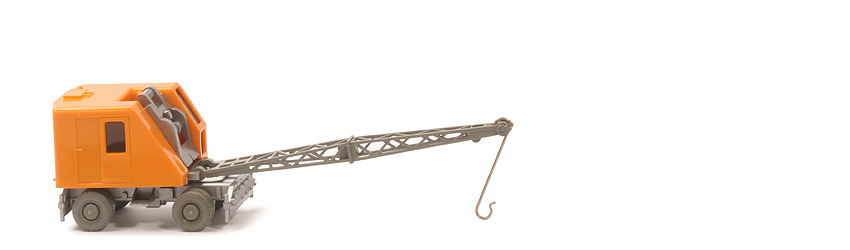 Mobilkran mit Rädern - chromgelb, "66 k", mit Leuchten - 663/2?