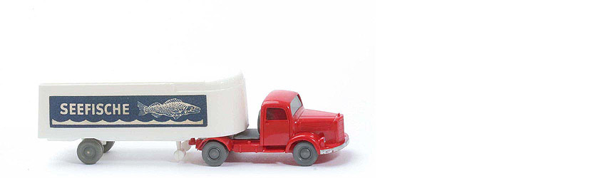 MB L 3500 S Alter Kühlsattelzug - Seefische alt - rot / weiß - 520/16c