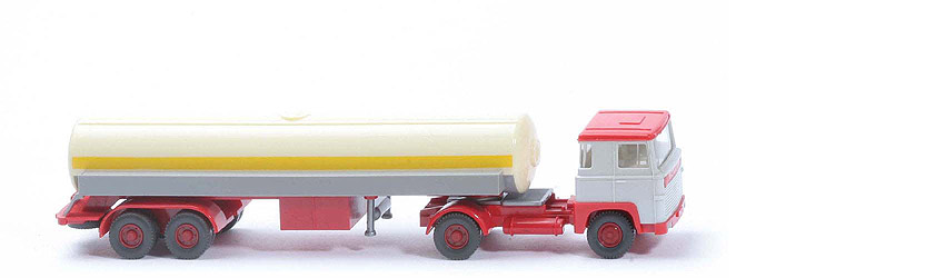 Scania 110  Flüssiggas-Tanksattelzug Frigen - altweiß / rot, Tank creme - 805/1w ?