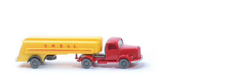 MB L 3500 S Alter Tanksattelzug - Shell, ZM rot, Blinker - 800/22a