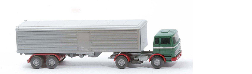 MB LPS 1620 Großraum-Sattelzug - hellpatinagrün / Kotfl. weinrot - 524/1a - ?