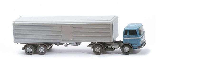 MB LPS 1620 Großraum-Sattelzug - Stütze bewegl. - hellazurblau / anthrazit - 524/1b - cc