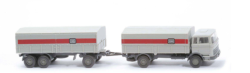 MB LP 1620 Lastzug DB - lichtgrau / Streifen breit /Doppelreifen - 432/1b