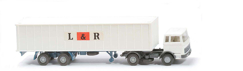 MB LPS 1620 Container-Sattelzug II - L & R weiß / basaltgrau - 523/17a