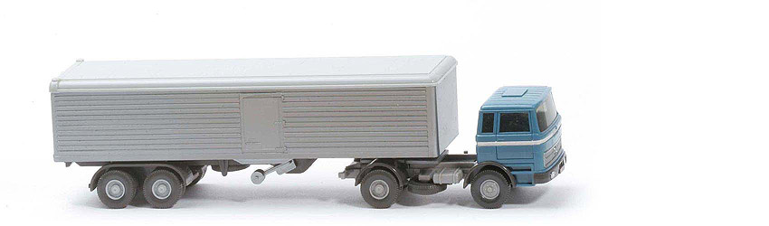 MB LPS 1620 Großraum-Sattelzug - Stütze bewegl. - hellazurblau / anthrazit - 524/1b - ee