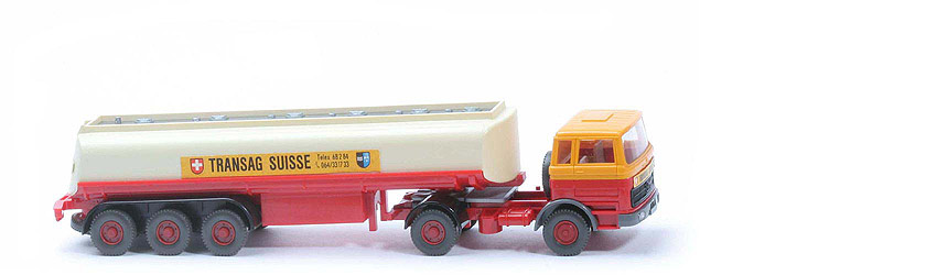 MB LPS 1620 Tanksattelzug - Kab. melonengelb / rot - Transag Suisse B