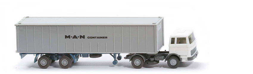 MB LPS 1620 Container-Sattelzug II - MAN Container  weiß / basaltgrau - 523/13c?