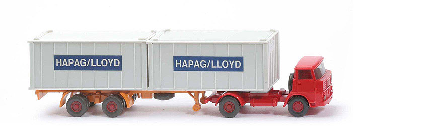 Henschel HS 16 Container-Sattelzug - Kabine rot, Bolzen stark - Hapag-Lloyd - ?