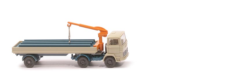 MB LPS 1317 Baustoffwagen - CH Zugmaschine azurblau, CH Auflieger mattgraublau - 502/1a