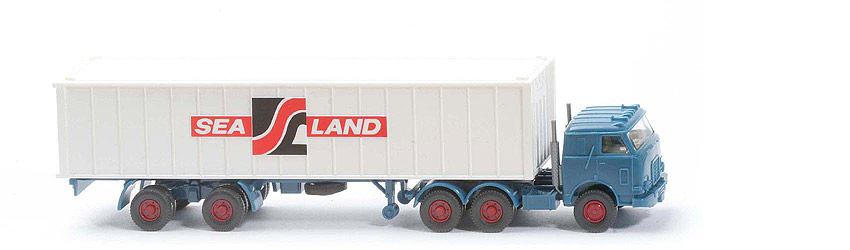 US-Zugmaschine Container-Sattelzug - Sealand, azurblau - 527/3b
