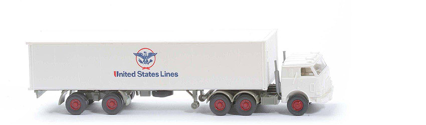 US-Zugmaschine Container-Sattelzug - United States Lines, weiß - 520/38c