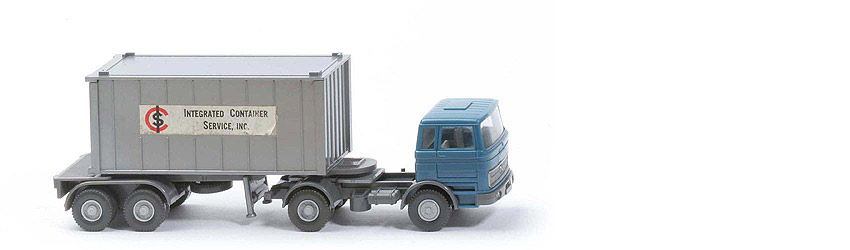 MB LPS 1620 Container-Sattelzug 20 ft - ICS  azurblau / ... / basaltgrau - ICS ~